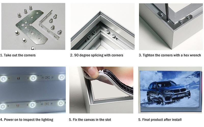Fabric light box assembly steps